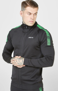 pánská mikina SIKSILK - BLACK/GREEN